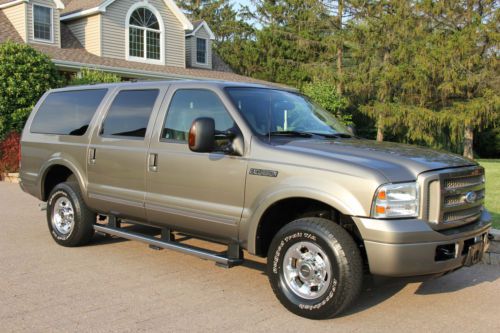 2005 ford excursion limited diesel 53k original miles 1-owner 4x4 dvd no reserve