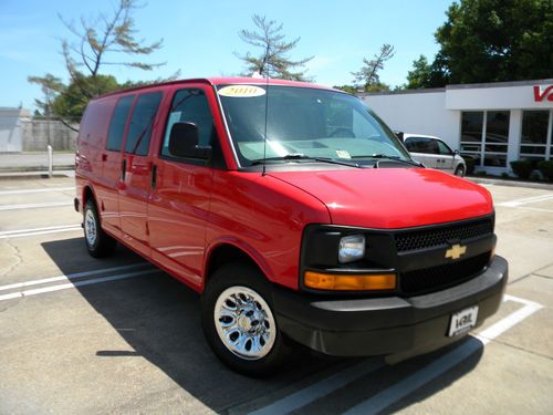 2010 g1500 red express cargo van w/ left cargo doors in va.