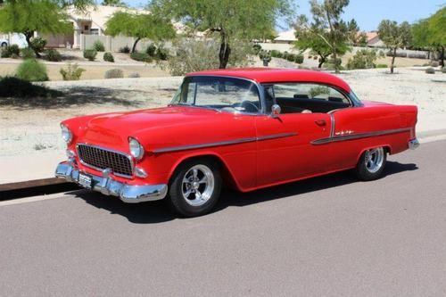 1955 chevrolet 2-dr hardtop, bel air auto, frame-off restored, +air