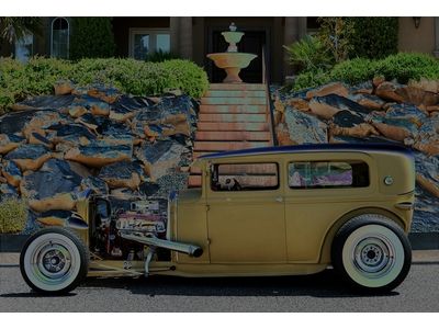 1930 ford model a sedan ~ ultra cool custom lowboy ~ shows &amp; drives beautifully!