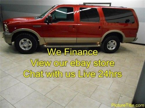 05 excursion eddie bauer powerstroke diesel leather heated seats 3rd row tv dvd