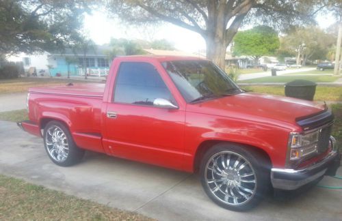 Red 1989 chevrolet c1500 sidestep