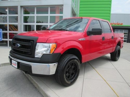 F150 red crew cab sync 5.0 power lock window v8 4x4  new wheels 4wd truck