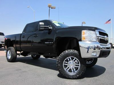 2007 chevrolet 2500hd crew cab lt duramax diesel 4x4 lifted truck-low miles-nice