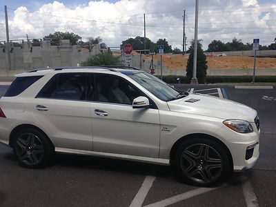 2013 mercedes benz ml63 amg diamond white designo porcelain leather pano roof