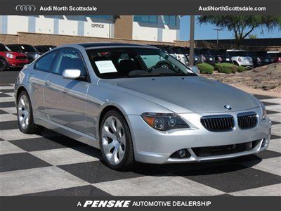 6 series coupe- silver- one owner-clean car fax- sun roof- 51000 k miles