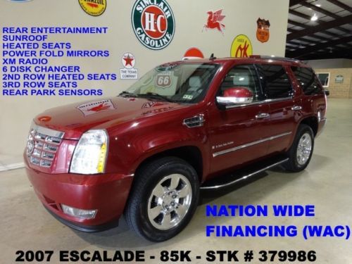 2007 escalade rwd,sunroof,rear dvd,htd lth,6 disk cd,chrome 20&#039;s,85k,we finance!