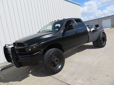 04 ram 3500 slt 5.9l cummins h.o (welder-bed) spray liner-paint mbrp-exhaust tx