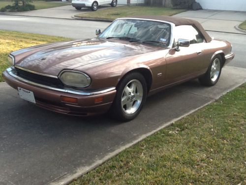 Rare rose bronze 1995 jaguar xjs convertible 2-door 4.0l v6 in houston, tx