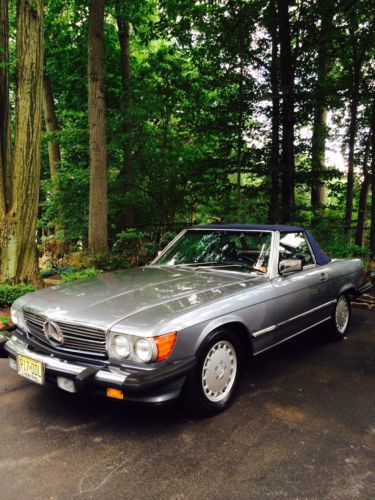 1989 mercedes 560sl - silver blue w/ gray - stunningly restored driver !!