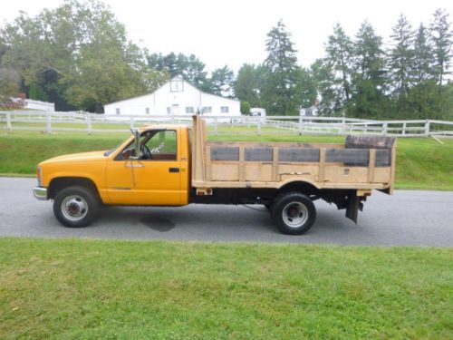 1990 gmc sieera 3500 1 ton stake body liftgate one owner low miles no reserve