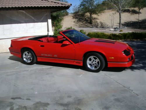 1989 chevrolet camaro iroc-z convertible tpi rare low miles z28