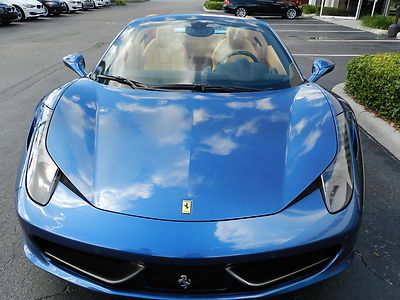 2013 ferrari 458 spyder in beautiful mirabeau