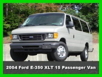 2004 ford e-350 e350 super duty xlt 15 passenger van cloth 5.4l gas low miles