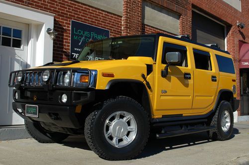 H2 lux &amp; chrome packages 4 new tires fully serviced rare yellow remote starer 03