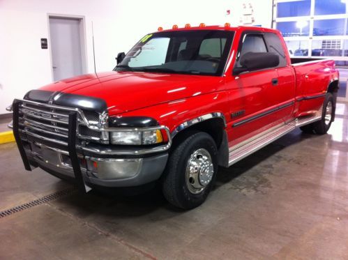 Cummins diesel dually red one owner 21,173 miles ram truck extra cab pickup