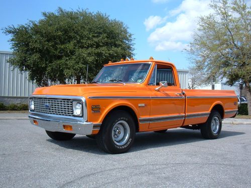 1972 chevrolet cheyenne super c-10 ,auto,built 350,frame off resto,show truck!!!