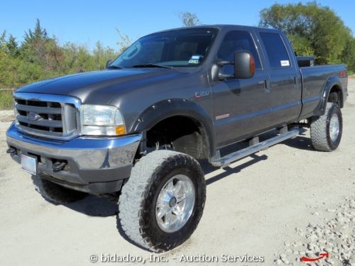 2004 ford f-350 superduty pickup truck lariat 4x4 turbo diesel crew cab lifted