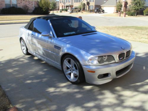 2005 bmw m3 convertible smg titanium silver black leather