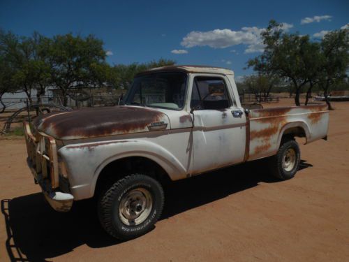 1964 ford f100 4x4 custom cab 292v/8 4 speed arizona truck