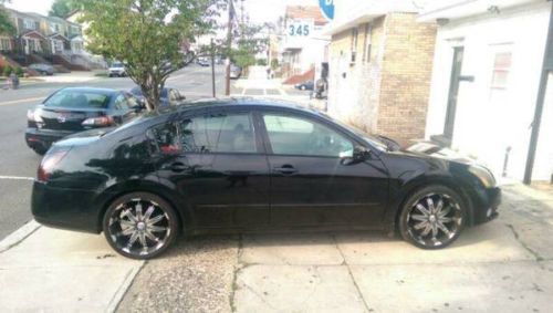 Black maxima, used car, sedan, 20 inch rims