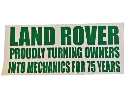 Funny land rover sticker