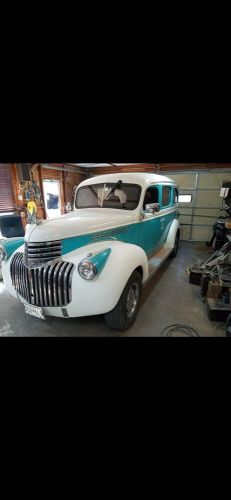 1941 chevrolet panel delivery blue/white