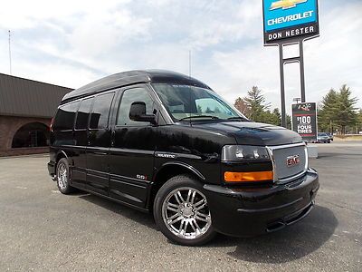 13 gmc conversion van all wheel drive nav roof 26" t.v. heated leather buckets