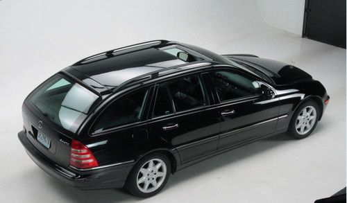 2003 mercedes-benz c240 wagon 4-matic only 77k miles! black/black c-class