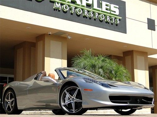 2013 ferrari 458 spider f1, navigation, sport exhaust, vin# zff68nha3d0195555