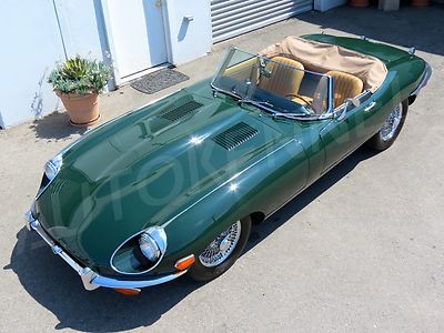 1970 jaguar e-type roadster brg triple side draft carbs &amp; 5-speed manual