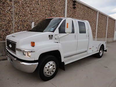 2007 chevrolet c5500 diesel-2wd-crew cab-regency conversion-flatbed-low miles