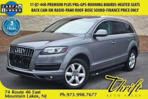 11 q7-44k-premium plus pkg-gps-back cam-xm radio-pano roof-bose sound