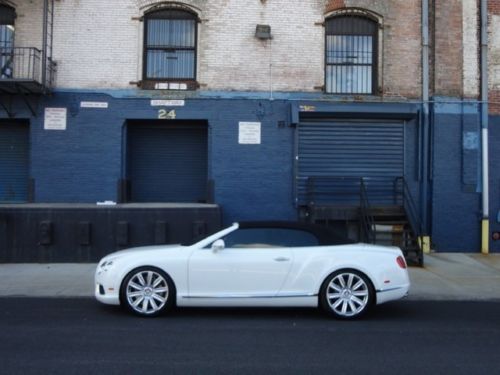 2013 bentley continental gtc v8 convertible in blacier white w/a beluga interior