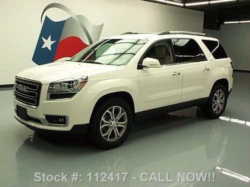 2014 gmc acadia slt 7-pass htd leather rear cam 26k mi texas direct auto