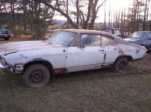 1968 chevelle ss 396 4-speed  2 door hdtp. car original 13837 project