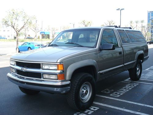 1999 chevrolet chevy pickup truck 4x4 camper shell low miles