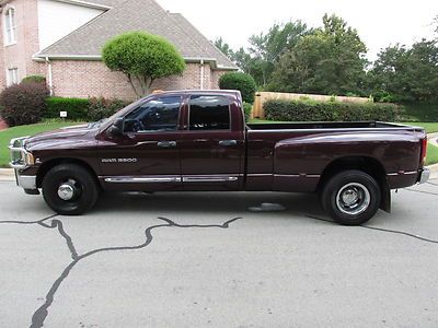 04 ram 3500 quad cab laramie 5.9l cummins diesel dually manual trans long bed