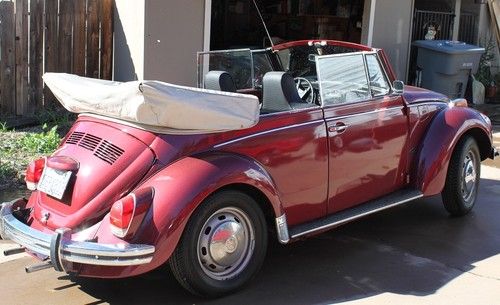 1971 red volkswagen convertible bug karmen body. 87000 miles