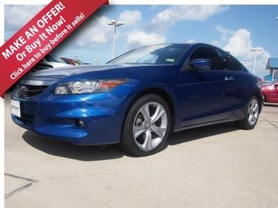 11 blue ex-l v6 coupe 3.5l 5 speed moonroof heated leather bluetooth cd/mp3