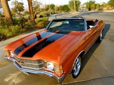 1971 chevrolet chevelle malibu custom convertible frame off resto no reserve!