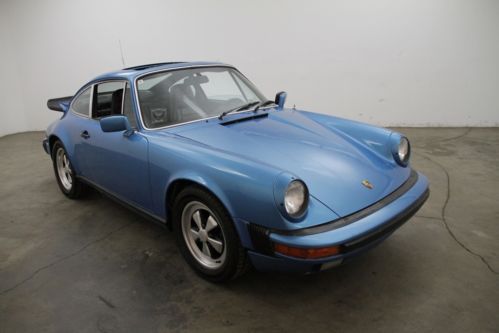 1977 porsche 911s sunroof coupe, matching#&#039;s,minerva blue, blue plate cali car