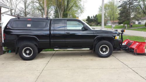 2001 black dodge ram with snow plow