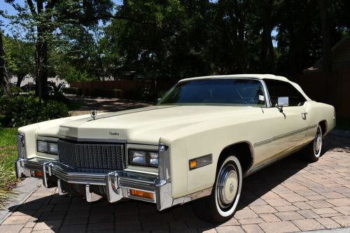 1976 cadillac eldorado convertible w/ rare phoenician ivory 20,393 miles