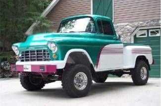 1955 chevy 1/2 ton regular cab pickup, 1974 blazer frame, great condition!