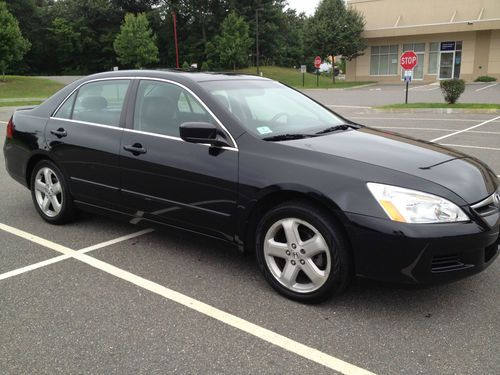 2007 honda accord ex-l v6 vtec  rare 6sp manual sedan blk/blk leather