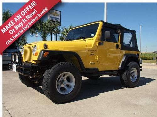 2001 jeep wrangler 2 door sport soft top 4x4 sporty