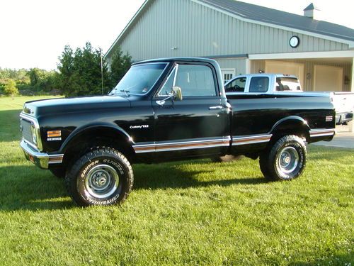 1971 chevrolet k10 shortbox 4x4 restored factory air black