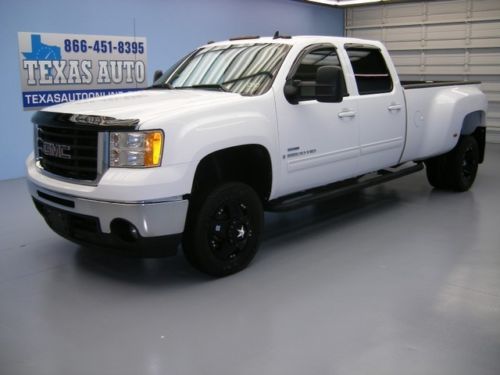 We finance!!!  2008 gmc sierra 3500hd slt 4x4 diesel dually roof nav texas auto!