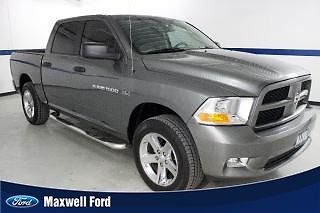 12 ram 1500 crew cab express, 5.7l hemi v8, auto, cloth, chrome pack, clean!